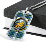 Campbell Dress Ancient Scottish Clan Tartan Military Dog Tag Necklace Jewelry