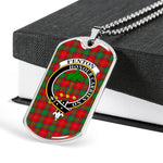 Fenton Scottish Clan Tartan Military Dog Tag Necklace Jewelry