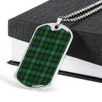 Cranston Modern Scottish Clan Tartan Military Dog Tag Necklace Jewelry