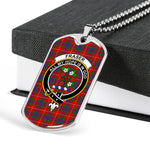 Fraser Scottish Clan Tartan Military Dog Tag Necklace Jewelry