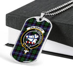 Galbraith Modern Scottish Clan Tartan Military Dog Tag Necklace Jewelry