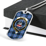 MacNeil Of Barra Scottish Clan Tartan Military Dog Tag Necklace Jewelry