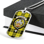 MacLachlan Scottish Clan Tartan Military Dog Tag Necklace Jewelry