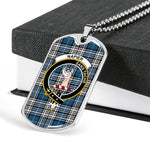 Napier Modern Scottish Clan Tartan Military Dog Tag Necklace Jewelry