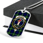 Meldrum Forbes Scottish Clan Tartan Military Dog Tag Necklace Jewelry