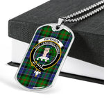 Paterson Hunting Scottish Clan Tartan Military Dog Tag Necklace Jewelry