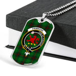 Primrose Scottish Clan Tartan Military Dog Tag Necklace Jewelry