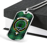 MacArthur Ancient Scottish Clan Tartan Military Dog Tag Necklace Jewelry