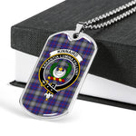 Kinnaird Scottish Clan Tartan Military Dog Tag Necklace Jewelry