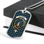 Guthrie Scottish Clan Tartan Military Dog Tag Necklace Jewelry