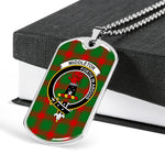 Middleton Scottish Clan Tartan Military Dog Tag Necklace Jewelry
