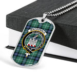 MacDonald Clan Ranald Of The Isles Hunting Ancient Scottish Clan Tartan Military Dog Tag Necklace Jewelry