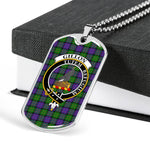 Gillon Scottish Clan Tartan Military Dog Tag Necklace Jewelry