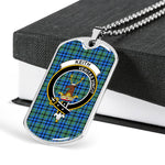 Keith Scottish Clan Tartan Military Dog Tag Necklace Jewelry