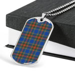 MacBeth Ancient Scottish Clan Tartan Military Dog Tag Necklace Jewelry