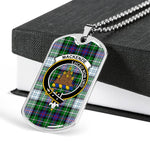 MacKenzie Dress Modern Scottish Clan Tartan Military Dog Tag Necklace Jewelry