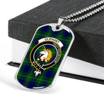 Oliphant Modern Scottish Clan Tartan Military Dog Tag Necklace Jewelry
