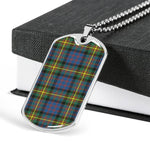 MacSporran Scottish Clan Tartan Military Dog Tag Necklace Jewelry