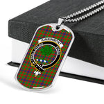 Kinninmont Scottish Clan Tartan Military Dog Tag Necklace Jewelry