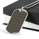 Outlander Fraser Scottish Clan Tartan Military Dog Tag Necklace Jewelry