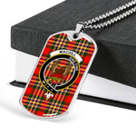 MacGill Scottish Clan Tartan Military Dog Tag Necklace Jewelry
