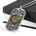 Drummond Grey Scottish Clan Tartan Military Dog Tag Necklace Jewelry