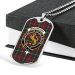 MacKintosh Hunting Modern Scottish Clan Tartan Military Dog Tag Necklace Jewelry