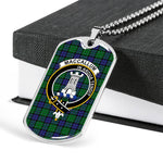 MacCallum Scottish Clan Tartan Military Dog Tag Necklace Jewelry