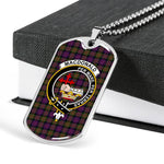 MacDonald Clan Donald Modern Scottish Clan Tartan Military Dog Tag Necklace Jewelry