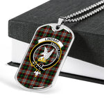 Lindsay Hunting Scottish Clan Tartan Military Dog Tag Necklace Jewelry