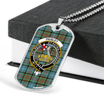 Paisley Scottish Clan Tartan Military Dog Tag Necklace Jewelry