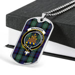 MacKenzie Scottish Clan Tartan Military Dog Tag Necklace Jewelry