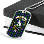 Hunter Scottish Clan Tartan Military Dog Tag Necklace Jewelry