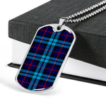 McCorquodale Scottish Clan Tartan Military Dog Tag Necklace Jewelry