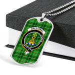 Galloway District Scottish Clan Tartan Military Dog Tag Necklace Jewelry