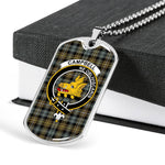Campbell Argyll Weathered Scottish Clan Tartan Military Dog Tag Necklace Jewelry