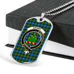 Grant Hunting Scottish Clan Tartan Military Dog Tag Necklace Jewelry