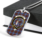Dalmahoy Scottish Clan Tartan Military Dog Tag Necklace Jewelry