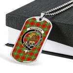 MacGregor Scottish Clan Tartan Military Dog Tag Necklace Jewelry
