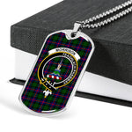 Morrison Scottish Clan Tartan Military Dog Tag Necklace Jewelry