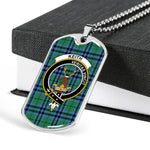 Keith Ancient Scottish Clan Tartan Military Dog Tag Necklace Jewelry