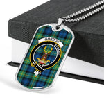 Gordon Ancient Scottish Clan Tartan Military Dog Tag Necklace Jewelry