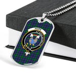 Hope Scottish Clan Tartan Military Dog Tag Necklace Jewelry