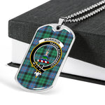 Morrison Ancient Scottish Clan Tartan Military Dog Tag Necklace Jewelry
