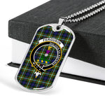 Ferguson Scottish Clan Tartan Military Dog Tag Necklace Jewelry