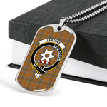 Jardine Scottish Clan Tartan Military Dog Tag Necklace Jewelry