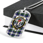 Meldrum Gordon Dress Scottish Clan Tartan Military Dog Tag Necklace Jewelry