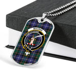 MacRae Scottish Clan Tartan Military Dog Tag Necklace Jewelry
