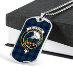 Hutton Scottish Clan Tartan Military Dog Tag Necklace Jewelry