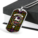 Cochrane Modern Scottish Clan Tartan Military Dog Tag Necklace Jewelry